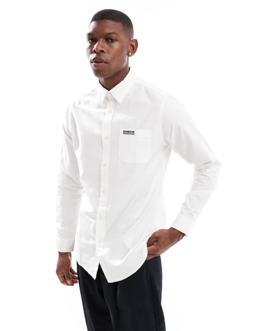 Barbour International - Kinetic - Hvid Oxford-skjorte