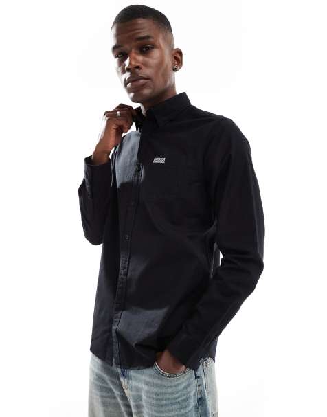 Barbour International Kinetic oxford shirt in black - view 1