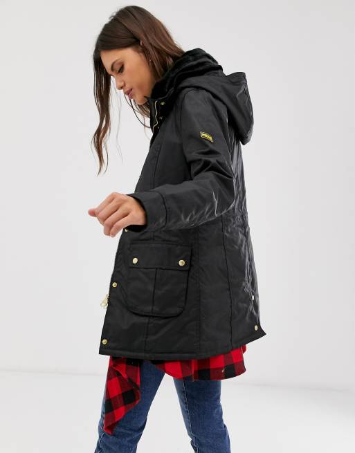 Barbour kirk sale longline wax jacket