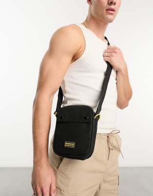 Barbour International - Knockhill - Borsa a tracolla nera multitasche