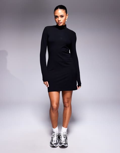 Barbour International – Kylie – Czarna dżersejowa sukienka mini - view 1