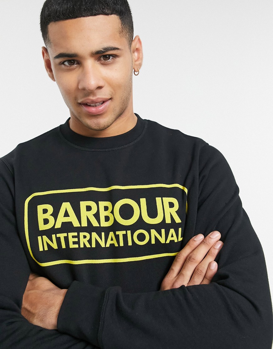 Barbour International large logo sweat in black