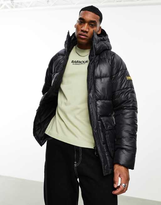 Barbour black 2024 hooded jacket