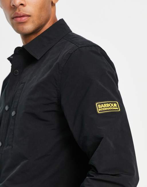 Barbour International Legacy overshirt with contrast logo in black