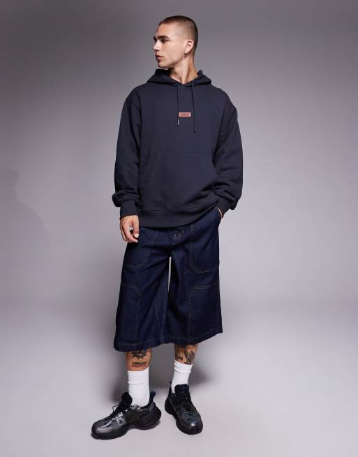 Barbour International Lever graphic hoodie in dark navy , 2 of 5