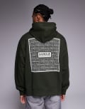 [Barbour International] Barbour International Lever graphic hoodie in sage-Green Chest 40 Sage