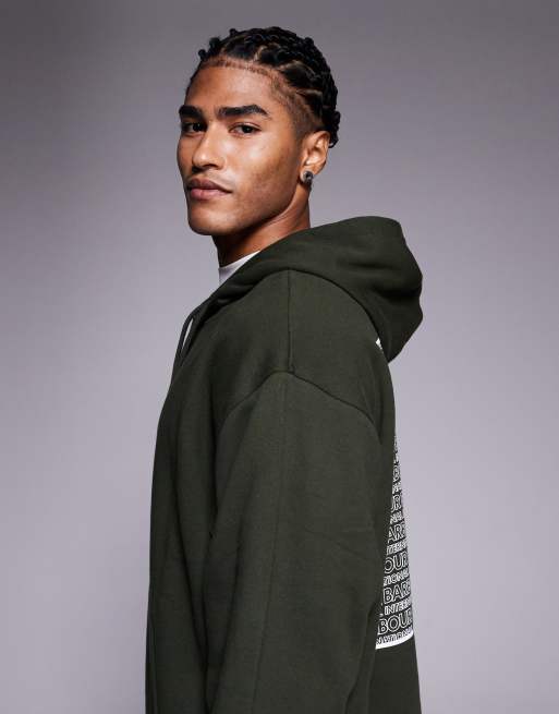 Barbour International Lever graphic hoodie in sage , 4 of 5