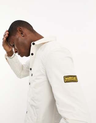 Men white store barbour jacket