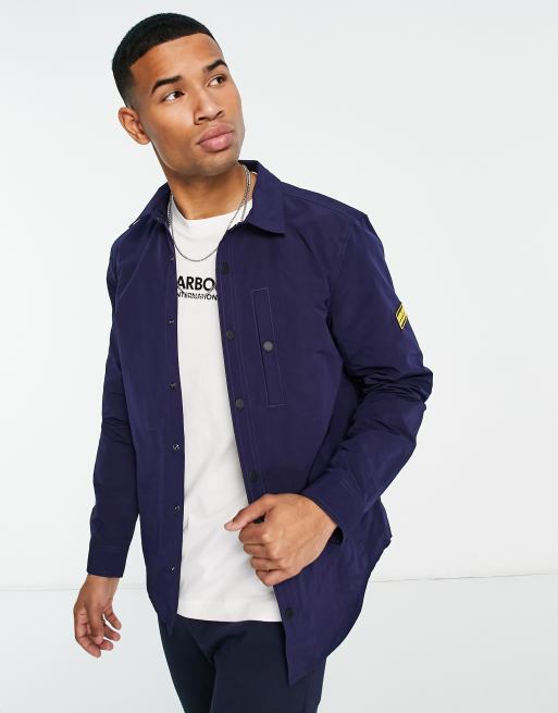 Barbour International Link Hemdjacke in Marineblau ASOS