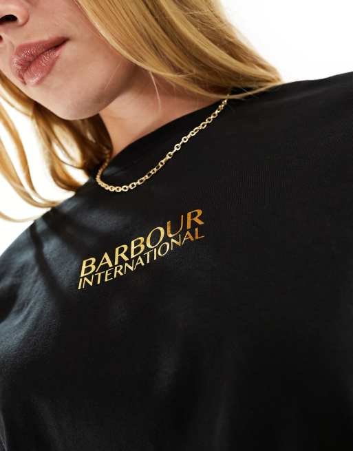 Barbour t store shirt womens gold