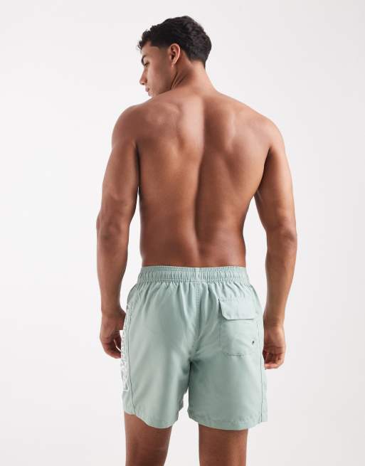 Barbour International logo swim shorts in light green - LGREEN, 2 of 4