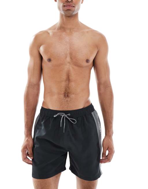 Barbour International logo swimshorts in black, 4 of 4