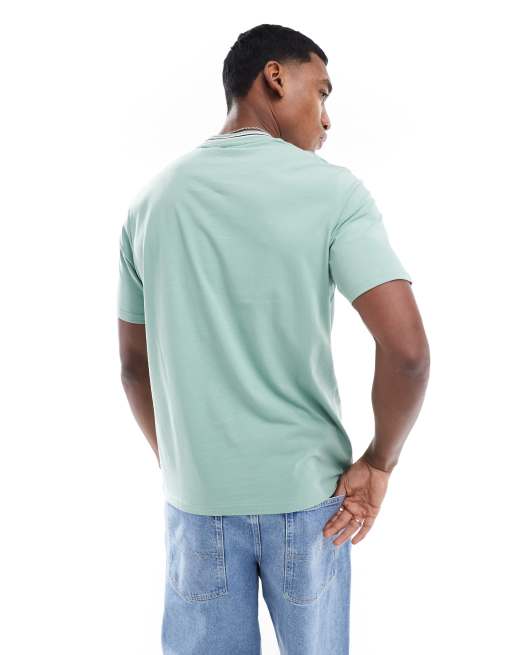 Barbour International logo tipped t-shirt in granite green, 3 of 4