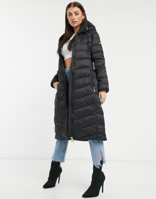 Barbour International long quilted coat 