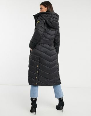 Barbour International long quilted coat 