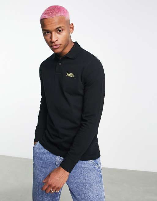 Barbour International long sleeve polo in black ASOS