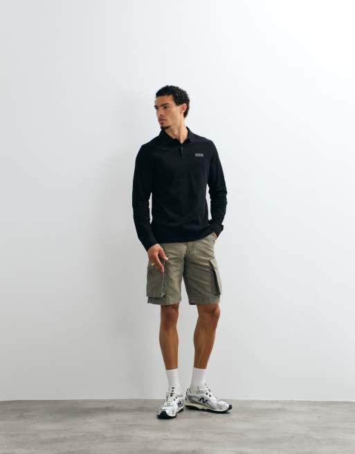 Barbour International long sleeve polo shirt in black, 2 of 5