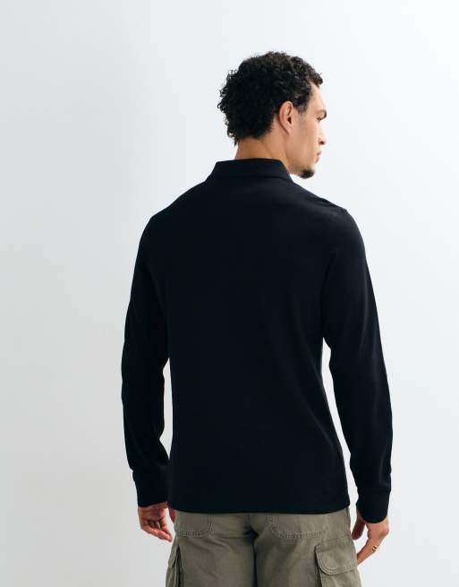 Barbour International long sleeve polo shirt in black, 3 of 5