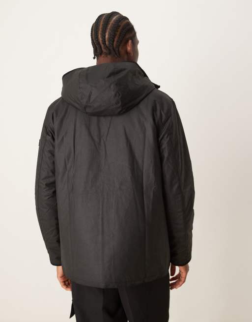 Barbour International - Longwell - Met was behandeld jack in zwart, 2 van 4