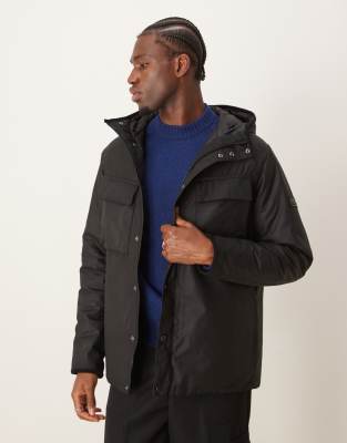 Barbour International Barbour International longwell wax jacket in black