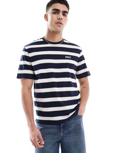 Barbour International Luca striped t-shirt in navy - view 1