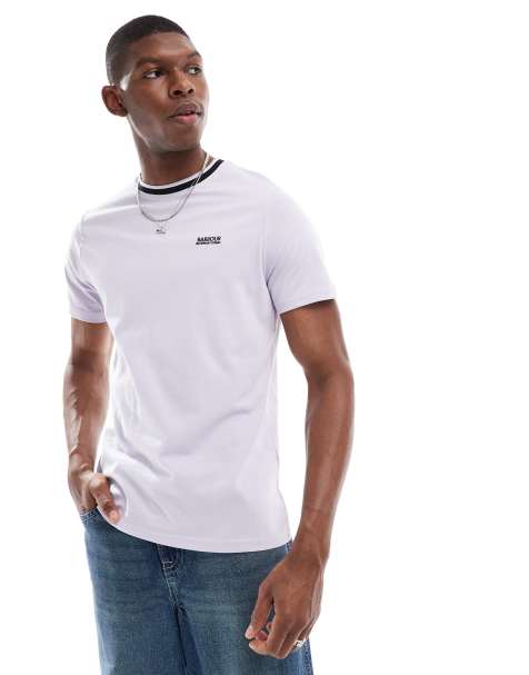 Barbour International Luca tipped t-shirt in thistle - view 1
