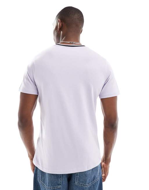 Barbour International Luca tipped t-shirt in thistle, 4 of 4