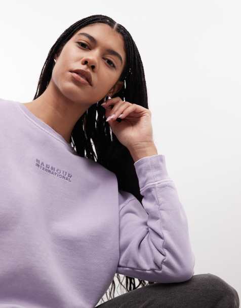 Barbour International - Lyra - Sweatshirt in paars met wassing - view 1