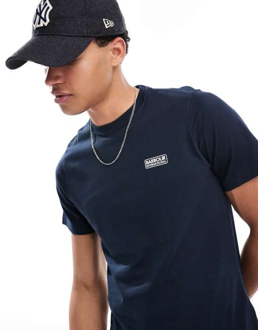 Barbour International - Marineblå T-shirt med lille logo, 2 af 4