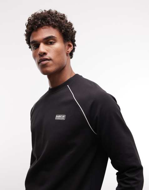 Barbour International - Markford - Sweatshirt met ronde hals en logo in paars-grijs - view 1