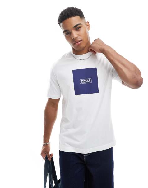 Barbour International mass graphic t-shirt in white - view 1