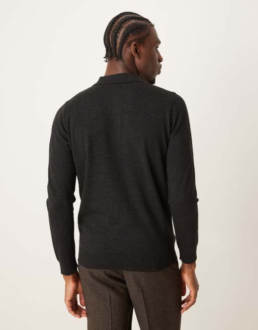 Barbour International – Merlin - Svart pikétröja i merinoull, 2 av 4