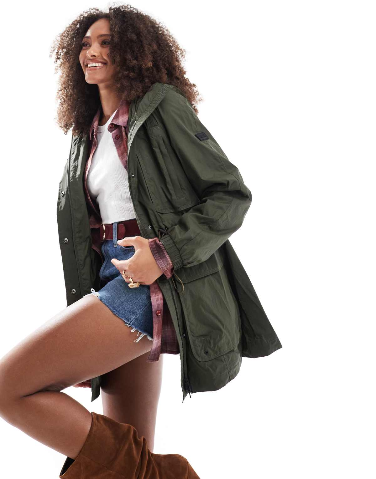 Barbour International Misha jacket in envy green