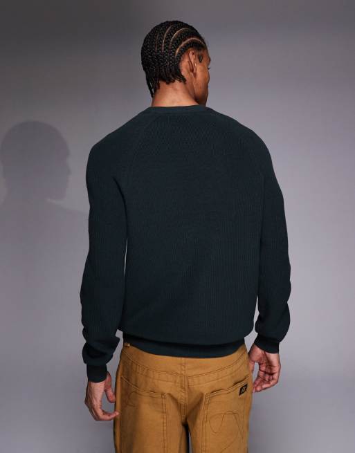 Barbour International Monmouth crewneck jumper in green, 3 of 5