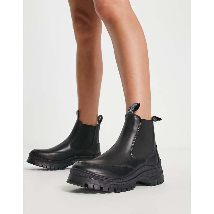 Barbour International Morgan Bottines Chelsea chunky en cuir