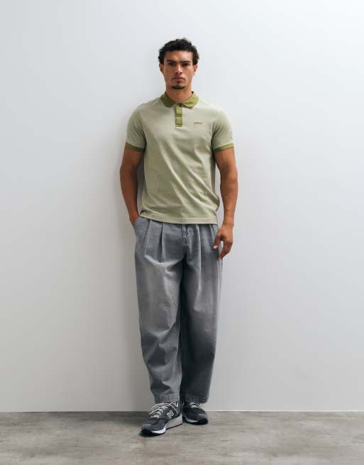 Barbour International Morley Oxford polo a maniche corte verde, 2 di 5