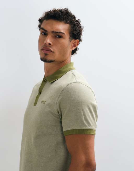 Barbour International Morley Oxford polo a maniche corte verde, 3 di 5