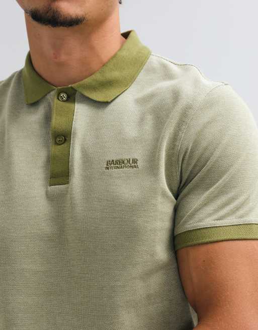 Barbour International Morley Oxford polo a maniche corte verde, 4 di 5