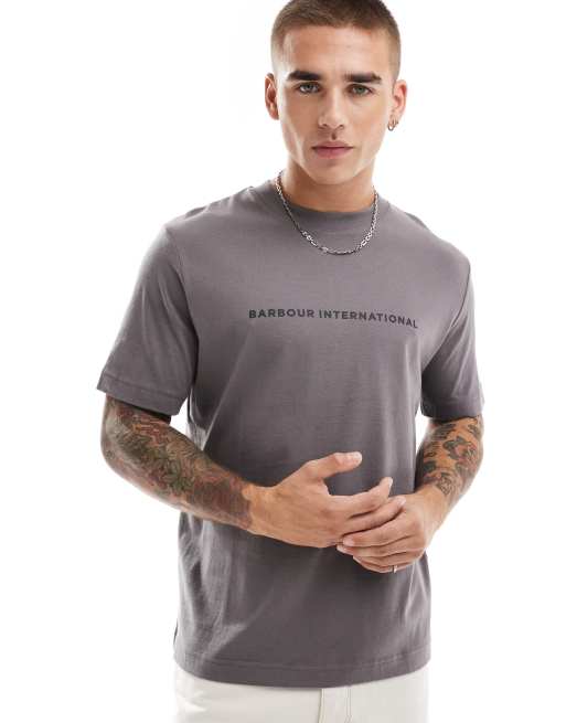 Barbour International – Motored – T-Shirt in Pflaumengrau