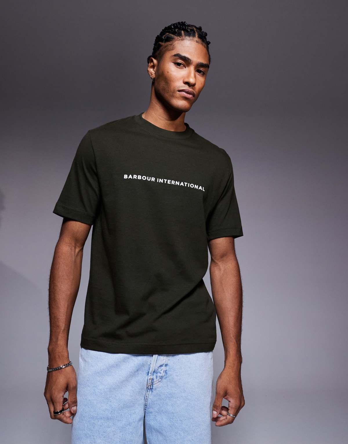 Barbour International motored t-shirt in sage