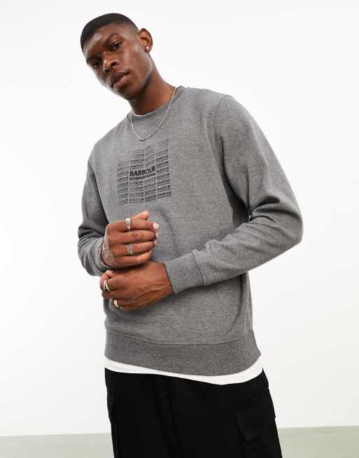 Barbour grey sweatshirt sale