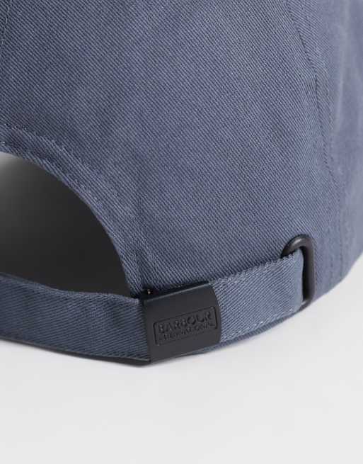 Barbour International Norton Drill logo sports cap in washed charcoal, 3 of 3