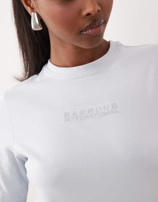Barbour International - Nova - T-shirt met logo in lichtblauw, 3 van 4