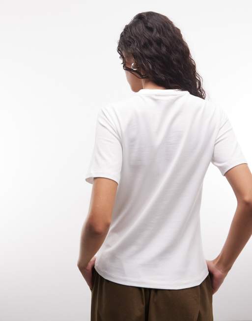 Barbour International – Nova – Vit t-shirt med korta ärmar och logga, 4 av 4