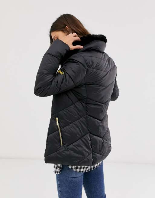 Barbour International – Nurburg – Steppjacke mit abnehmbarem Kunstpelzkragen, 2 von 4