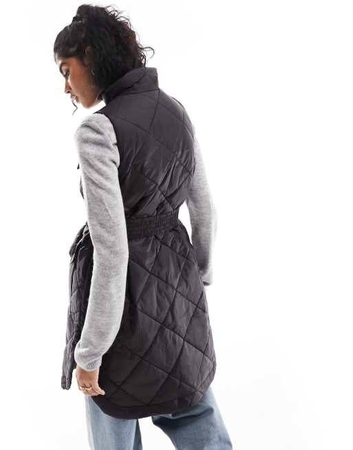 Barbour International Orbit belted long vest in black