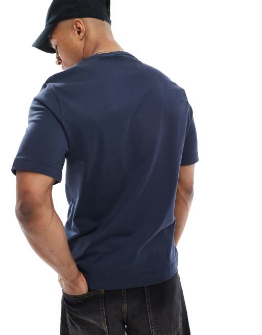 Barbour International – Otis – Granatowy T-shirt z nadrukiem, 4 z 4