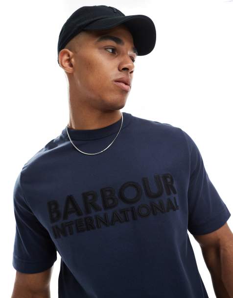 Barbour international otis t-shirt in navy - view 1