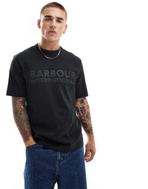Barbour International - Otis - T-shirt met print in zwart - view 1