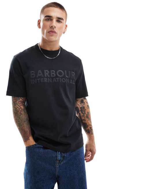 Barbour International - Otis - T-shirt met print in zwart